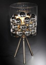 Prhledn modern designov stojac lampa model BUBBLE plnn kameny